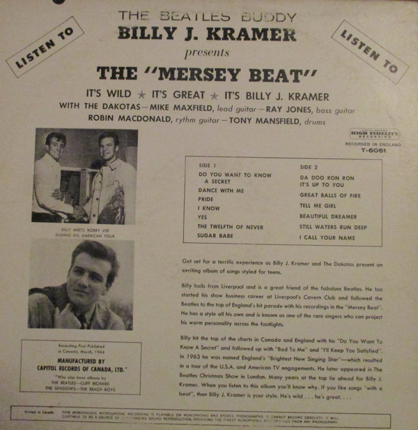 ladda ner album Billy J Kramer & The Dakotas - Listen