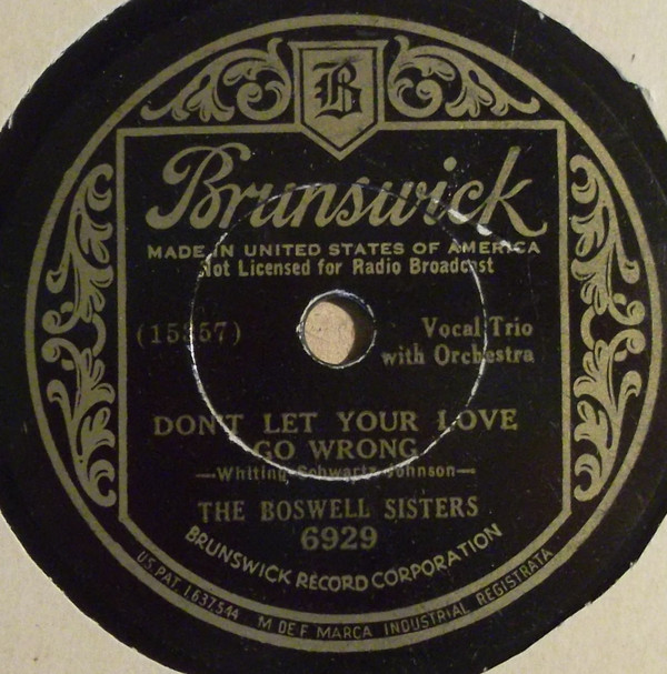 lataa albumi The Boswell Sisters - Why Dont You Practice What You Preach Dont Let Your Love Go Wrong