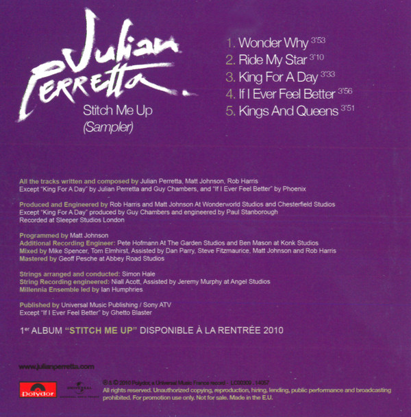 Album herunterladen Julian Perretta - Stitch Me Up Sampler
