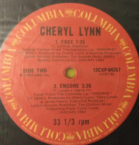 Cheryl Lynn Encore Free 1983 Vinyl Discogs 1950