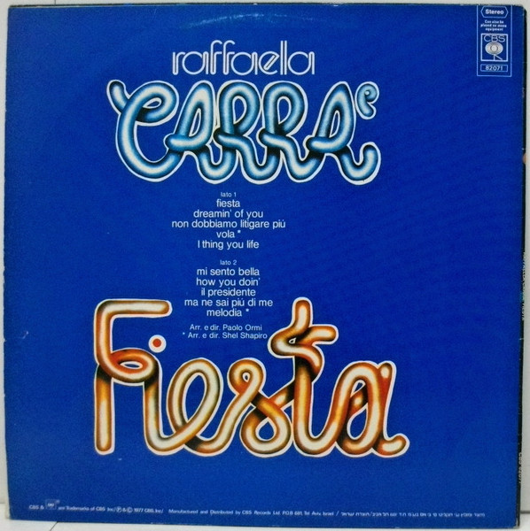 Raffaella Carra – Fiesta (1977, Vinyl) - Discogs