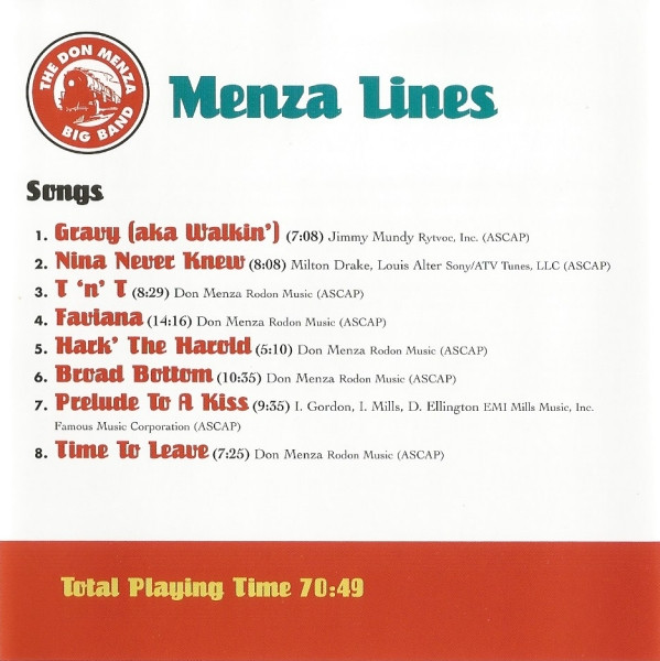 descargar álbum The Don Menza Big Band - Menza Lines
