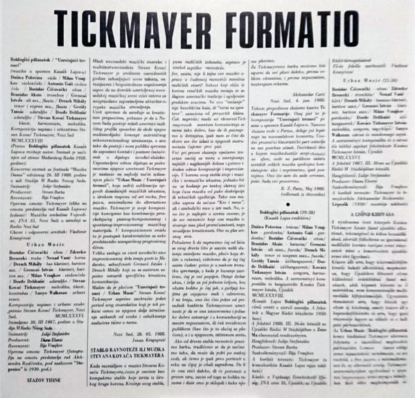 lataa albumi Tickmayer Formatio - Boldogító Pillanatok Moments To Delight Music In Memory Of Kassàk Lajos Urban Music