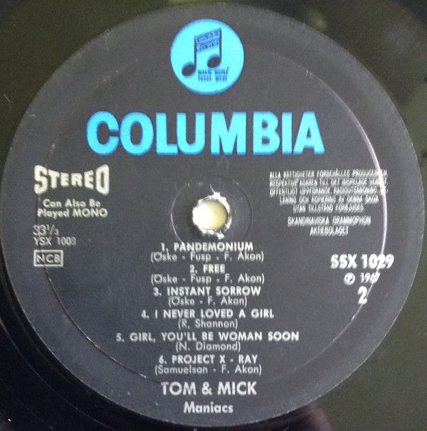 télécharger l'album Tom & Mick Maniacs - Tom Mick Maniacs
