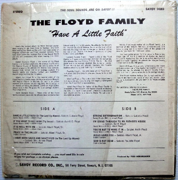 lataa albumi The Floyd Family - Have A Little Faith