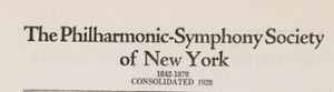 Philharmonic-Symphony Orchestra Of New York
