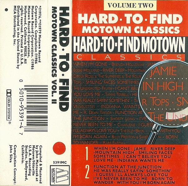 20 Hard-To-Find Motown Classics Volume II (1986, White Shell