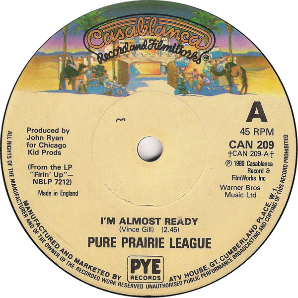 Pure Prairie League – I'm Almost Ready (1980, Vinyl) - Discogs