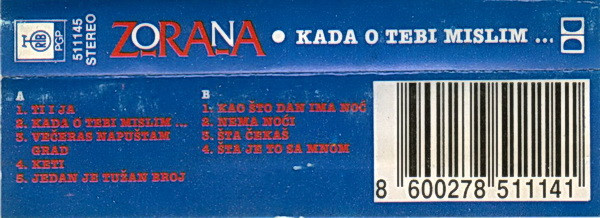 lataa albumi Zorana - Kada O Tebi Mislim