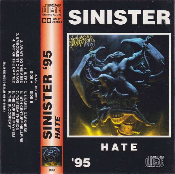 Sinister – Hate (1995, CD) - Discogs