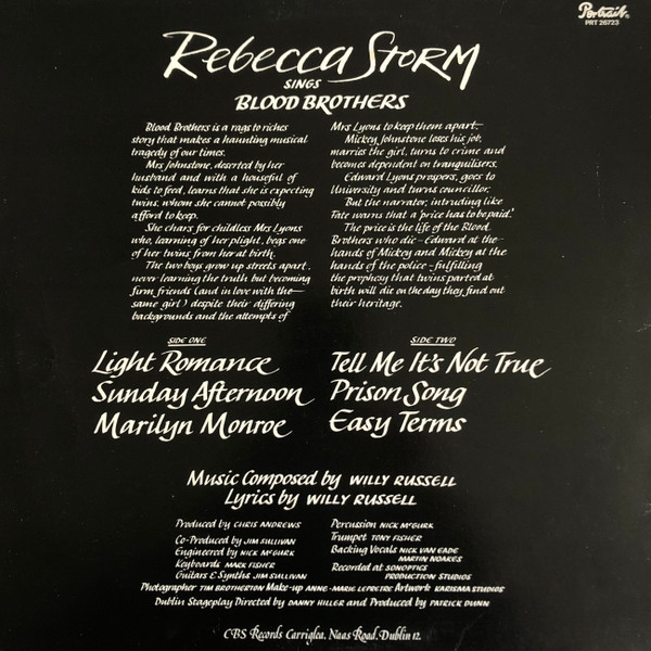 ladda ner album Rebecca Storm - Sings Blood Brothers