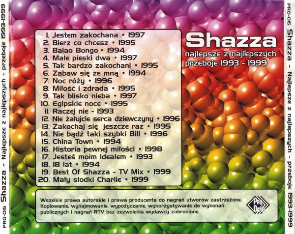 last ned album Shazza - Najlepsze Z Najlepszych Przeboje 1993 1999