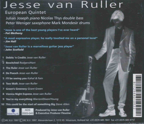 télécharger l'album JESSE VAN RULLER - EUROPEAN QUINTET