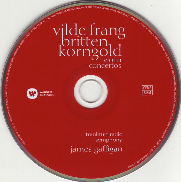 ladda ner album Britten Korngold, Vilde Frang, Frankfurt Radio Symphony, James Gaffigan - Violin Concertos