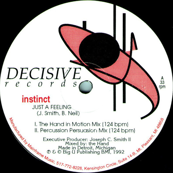 Instinct – Just A Feeling (1992, Vinyl) - Discogs