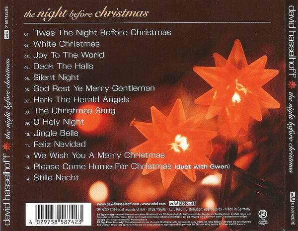 descargar álbum David Hasselhoff - The Night Before Christmas