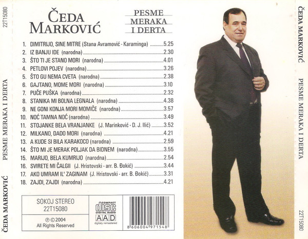 lataa albumi Čeda Marković - Pesma Meraka I Derta