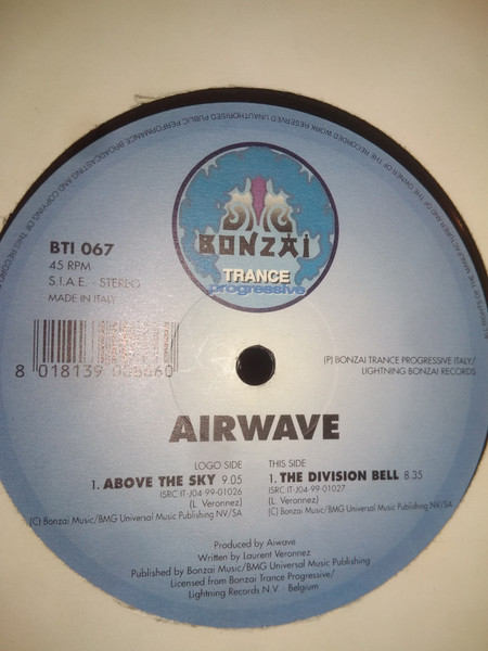 Airwave Above The Sky 1999 Vinyl Discogs