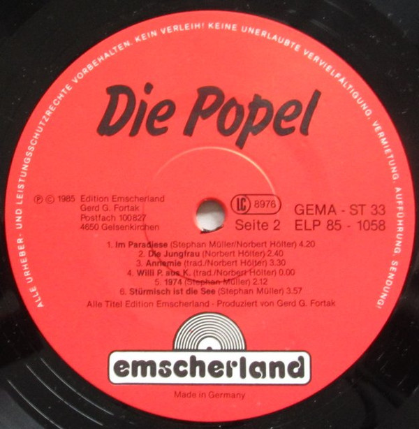 télécharger l'album Die Popel - Skiffle Country Von Der Ruhrhalbinsel