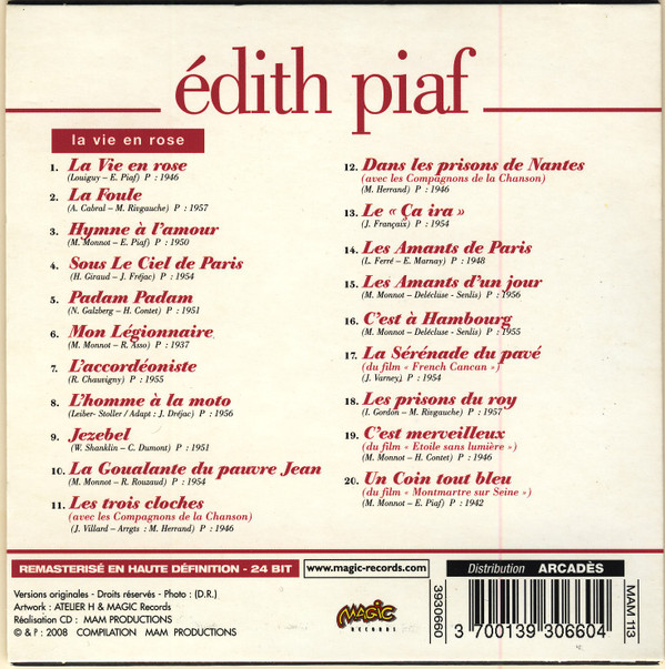 descargar álbum Edith Piaf - La Vie En Rose