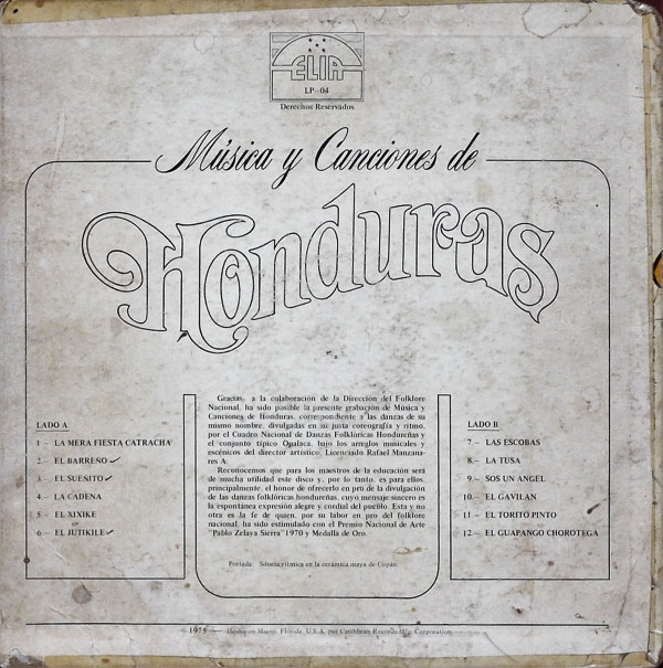 télécharger l'album Conjunto Tipico Opalaca - Musica Y Canciones De Honduras