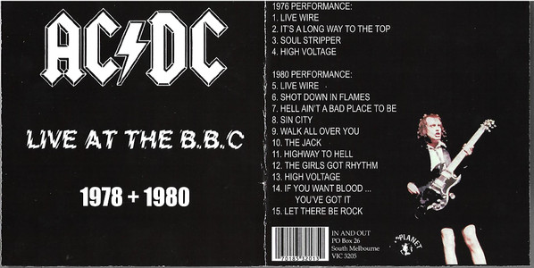 AC/DC – Live At The B.B.C. 1978+1980 (2001, CDr) -