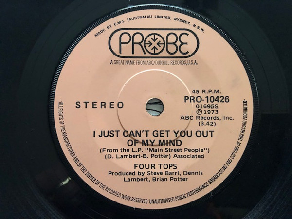 Four Tops - I Just Can't Get You Out Of My Mind / Am I My