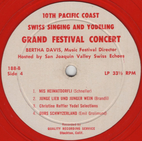 baixar álbum United Swiss Singing Societies Of The Pacific Coast - 10th Pacific Coast Grand Festival Concert