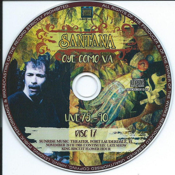 Santana – Oye Como Va (Live 75 - 90) (2017, CD) - Discogs