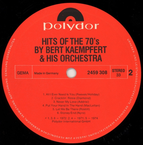 baixar álbum Bert Kaempfert & His Orchestra - Hits Of The 70s