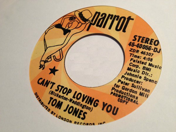 Tom Jones – Can't Stop Loving You (1970, Vinyl) - Discogs