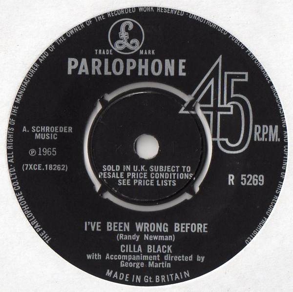 Cilla Black I ve Been Wrong Before 1965 Vinyl Discogs