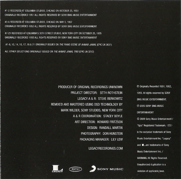 baixar álbum Ahmad Jamal - The Legendary OKEH Epic Recordings