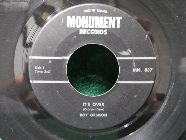 Roy Orbison - It's Over | Monument (MN. 837) - main