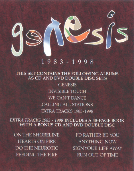 Genesis – 1983 - 1998 (2007, Box Set) - Discogs