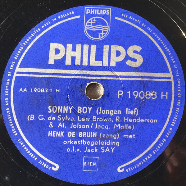 Album herunterladen Henk De Bruin - Sonny Boy Jongen Lief Jouw Ogen