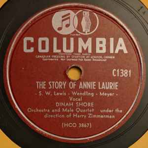 Dinah Shore - The Story Of Annie Laurie / A Thousand Violins album cover