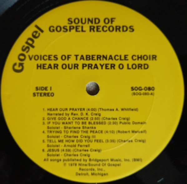 last ned album The Voices Of Tabernacle - Hear Our Prayer O Lord
