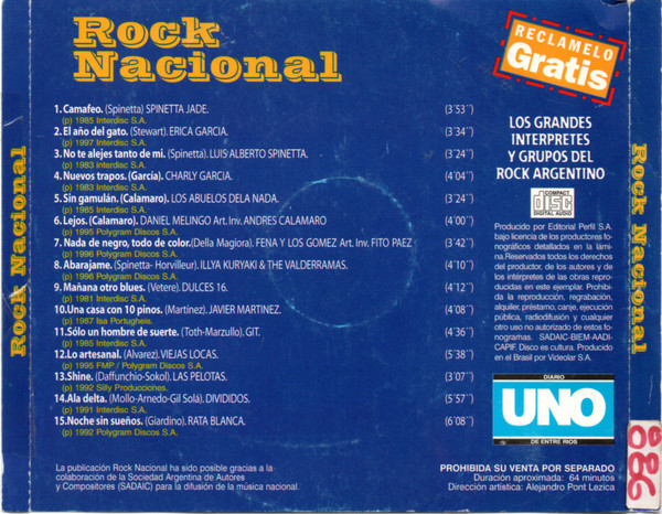 Album herunterladen Various - Rock Nacional Volumen 36