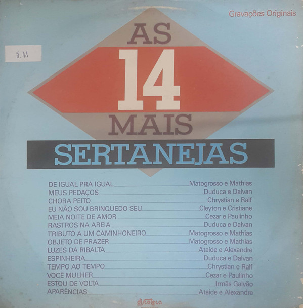 ladda ner album Various - As 14 Mais Sertanejas