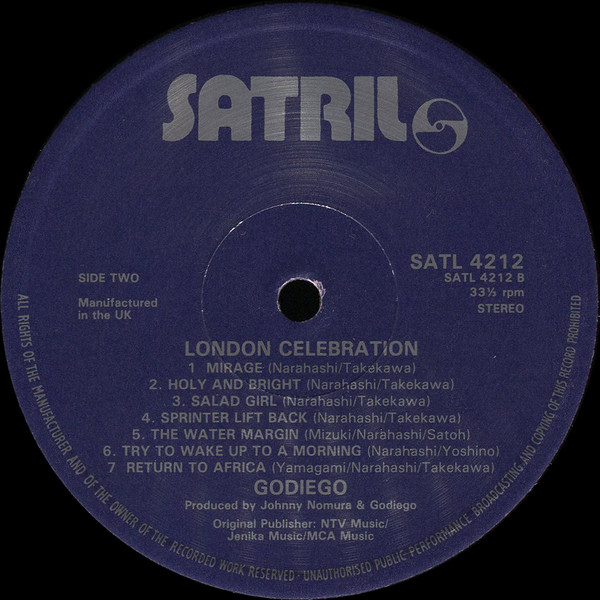 lataa albumi Godiego - London Celebration