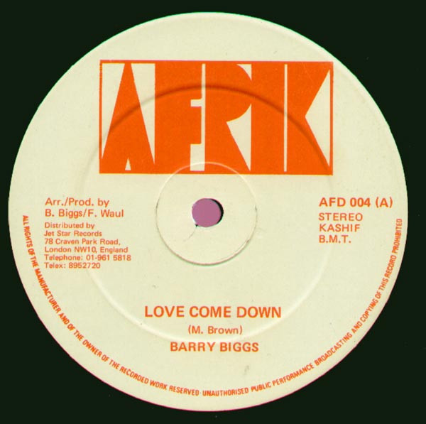 Barry Biggs – Love Come Down (1983, Vinyl) - Discogs