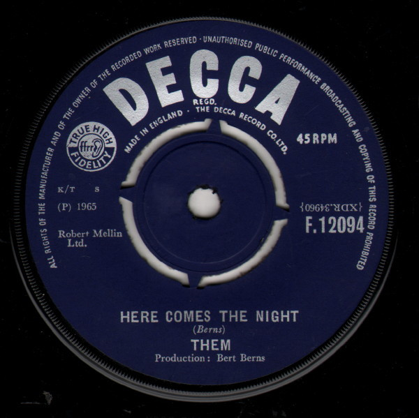 Them – Here Comes The Night (1965, Vinyl) - Discogs