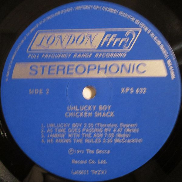 Chicken Shack Featuring Stan Webb – Unlucky Boy (1973, Vinyl