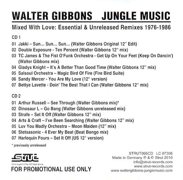 Walter Gibbons – Jungle Music (Mixed With Love: Essential 