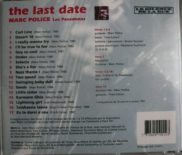 last ned album Marc Police, Les Pasadenas - The Last Date