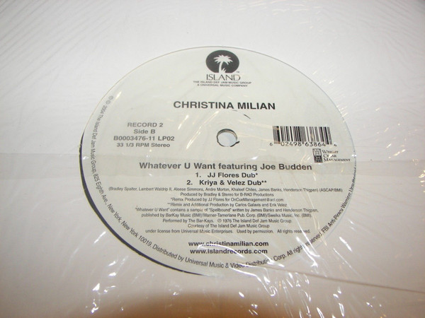télécharger l'album Christina Milian Featuring Joe Budden - Whatever U Want Dance Remixes