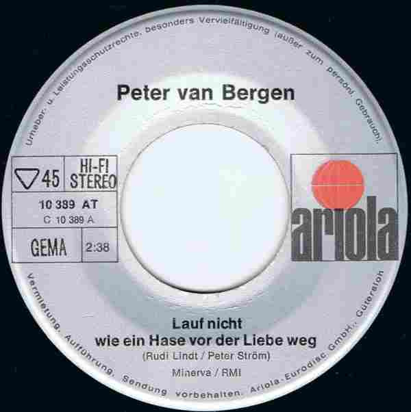 last ned album Peter van Bergen - Lauf Nicht Wie Ein Hase Vor Der Liebe Weg