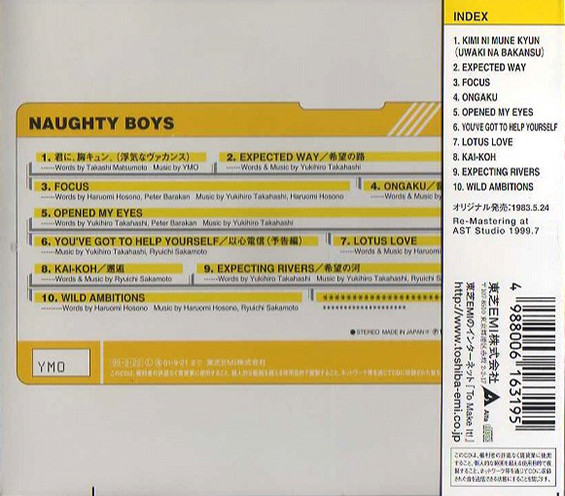 télécharger l'album YMO - Naughty Boys