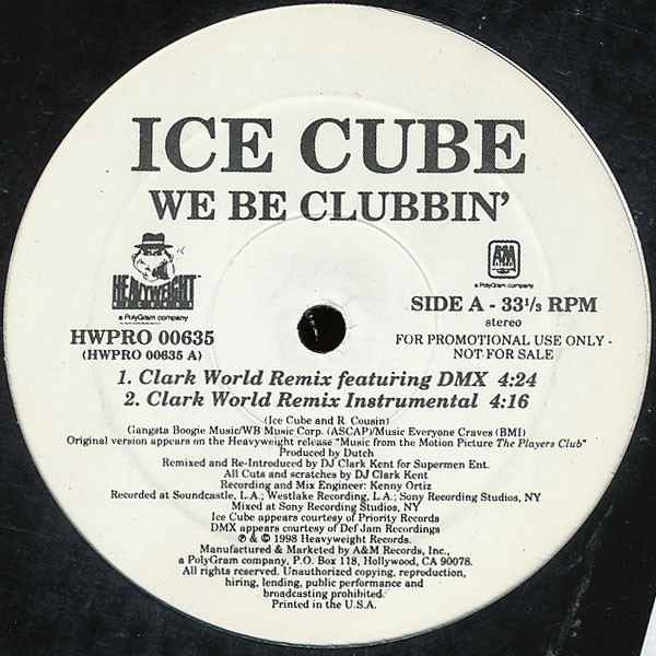 Ice Cube – We Be Clubbin' (1998, CD) - Discogs